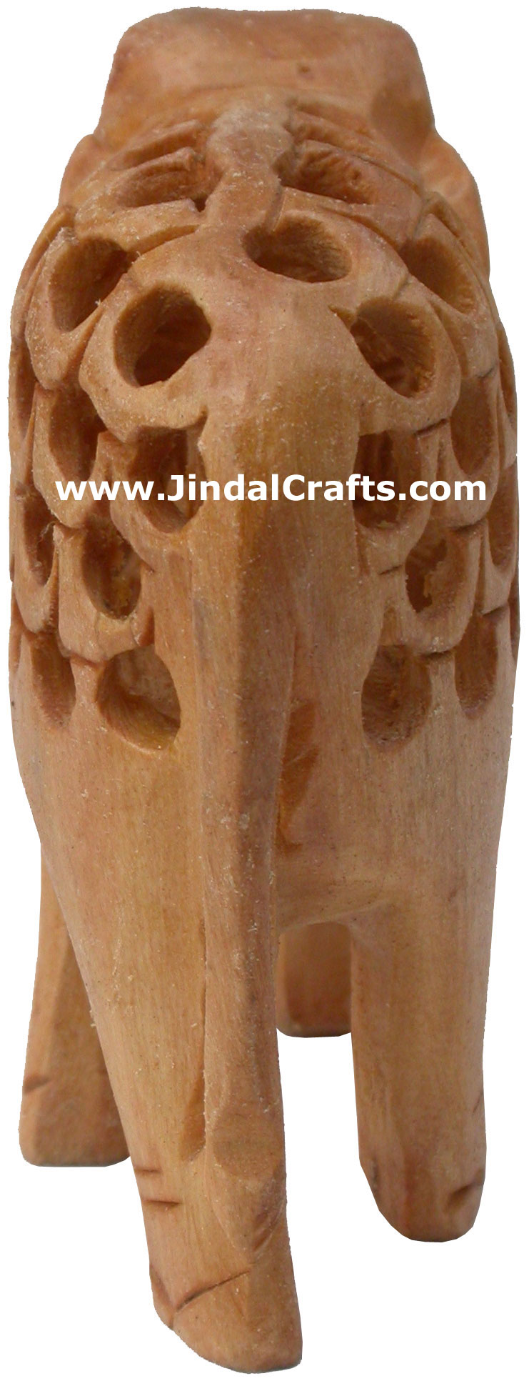 Baby Elephant - Hand Carved Wooden Animals Figures Art