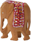 Set of 5 Elephants - Hand Carved Wooden Lac Animals Art