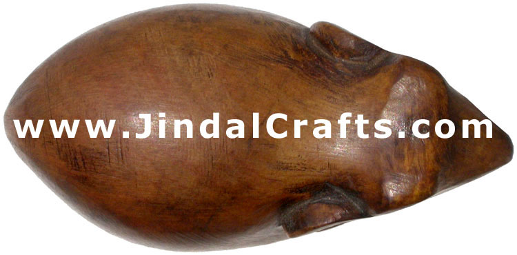 Hand Carved Wood Elephant Sculpture India Carving Art