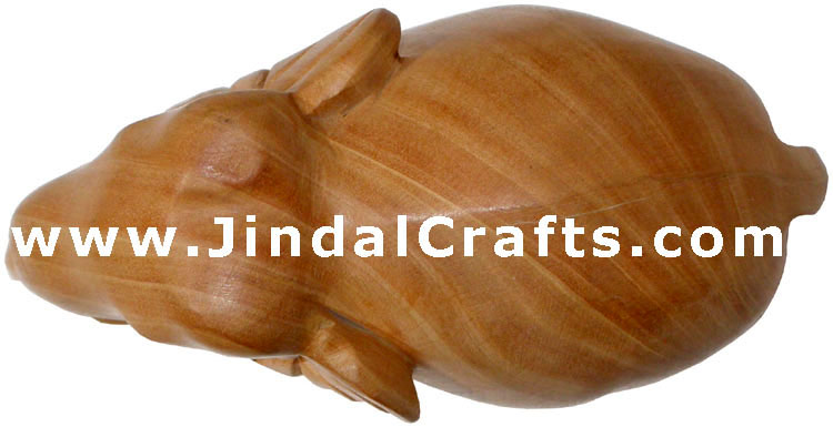 Hand Carved Wood Elephant Sculpture India Carving Art