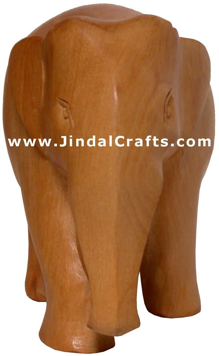 Hand Carved Wood Elephant Sculpture India Carving Art