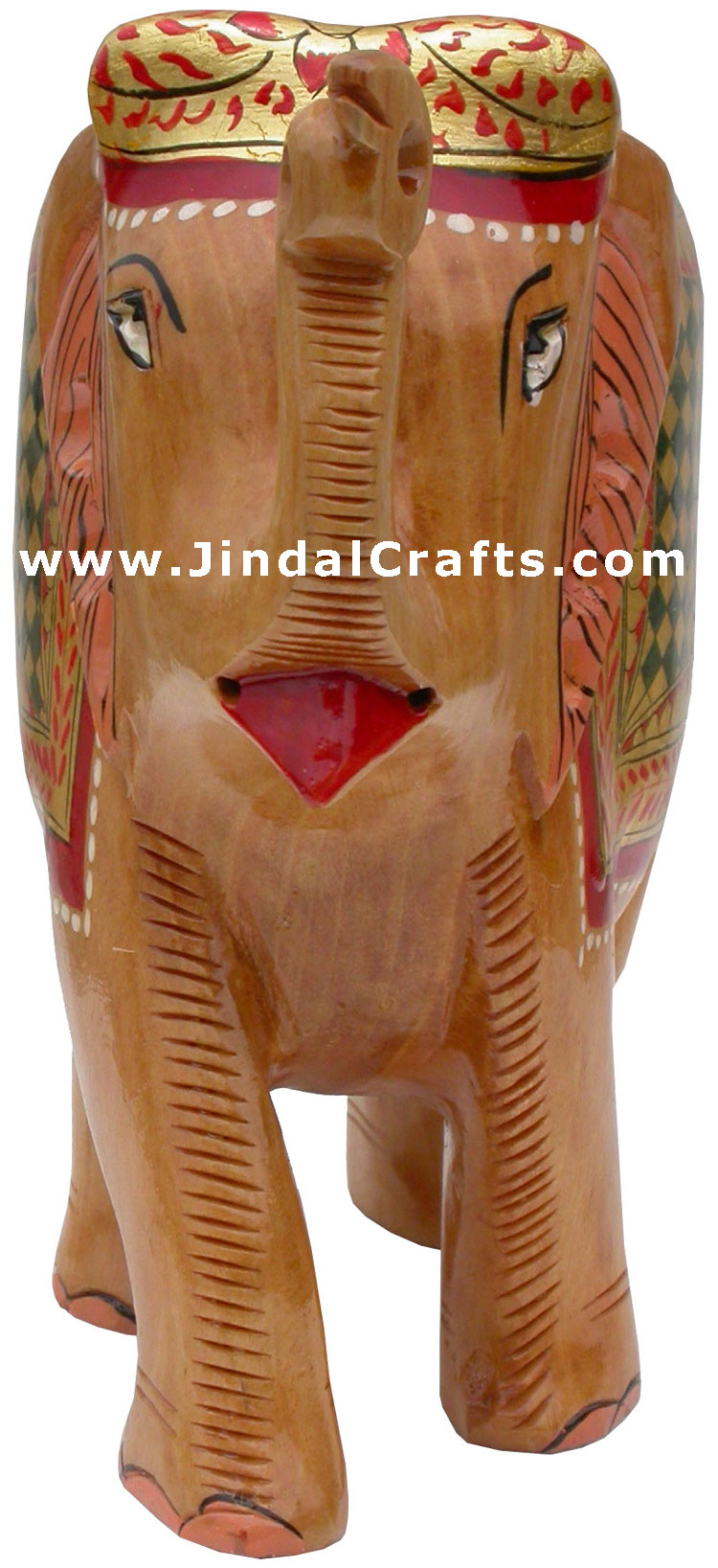 Real Gold Hand Painted Elephant - Indian Fine Artifacts