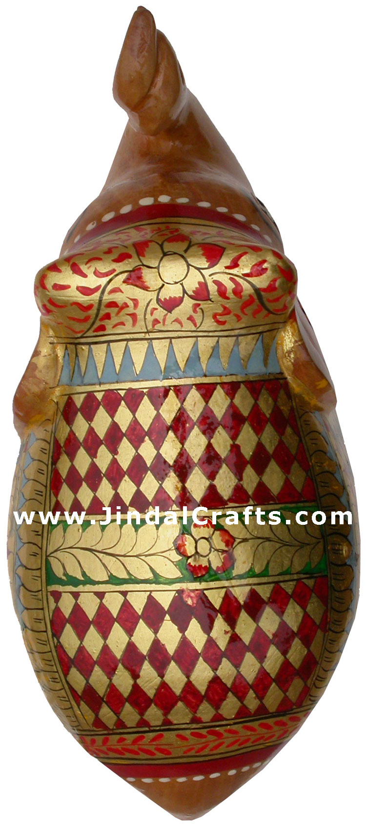 Real Gold Hand Painted Elephant - Indian Fine Artifacts
