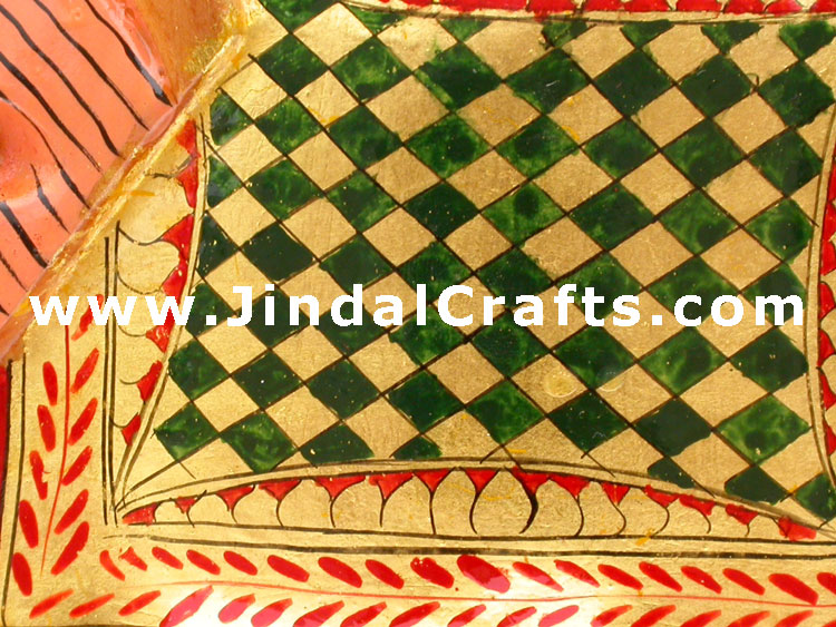 Real Gold Hand Painted Elephant - Indian Fine Artifacts