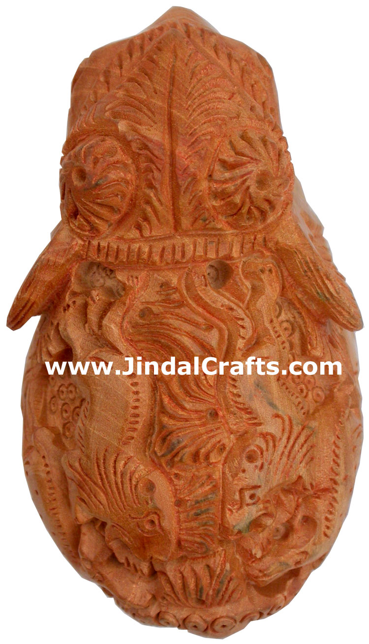 Hand Carved Wooden Elephant India Carving Handicrafts