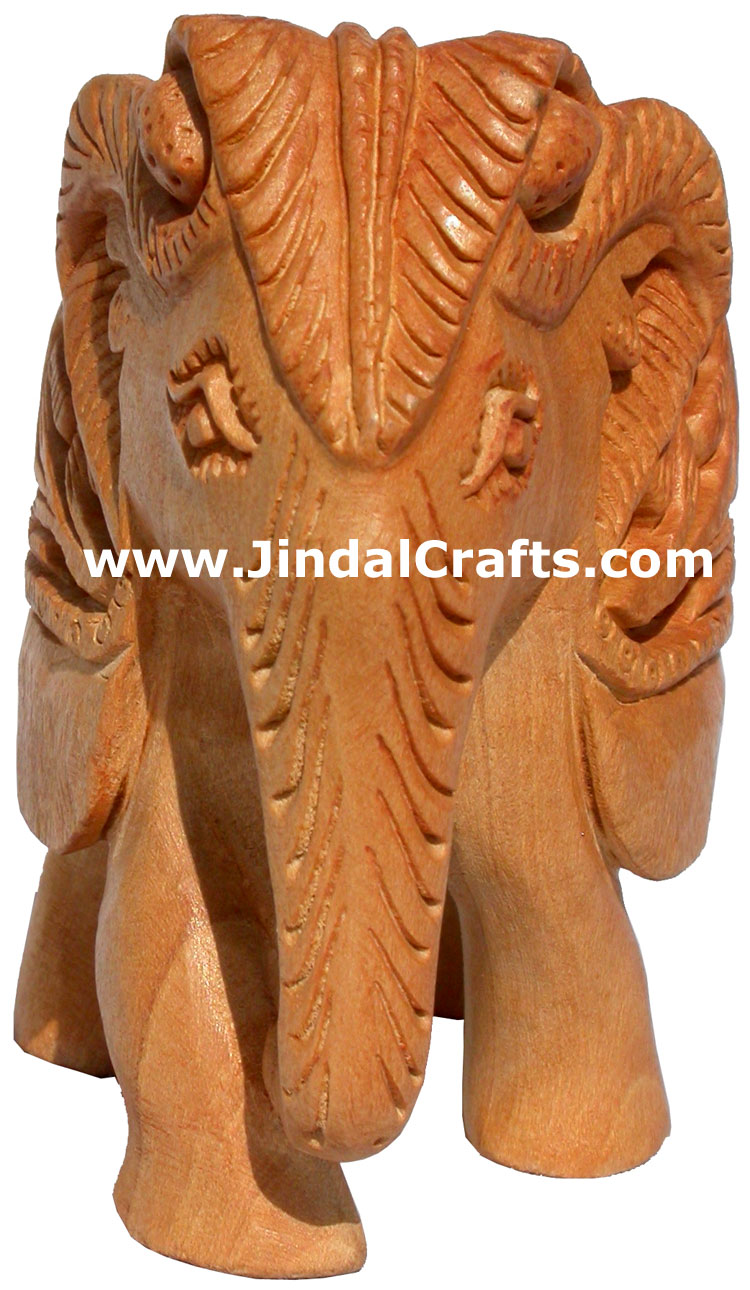 Hand Carved Wooden Elephant India Carving Handicrafts
