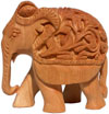 Hand Carved Wooden Elephant India Carving Handicrafts