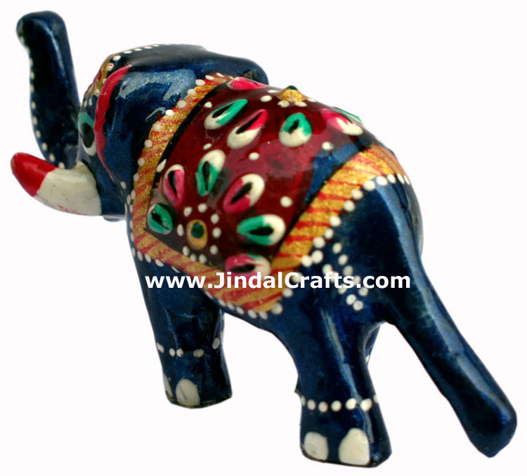 Colourful Elephant Hand Painted Royal Decor Indian Art Craft Handicraft Figurine