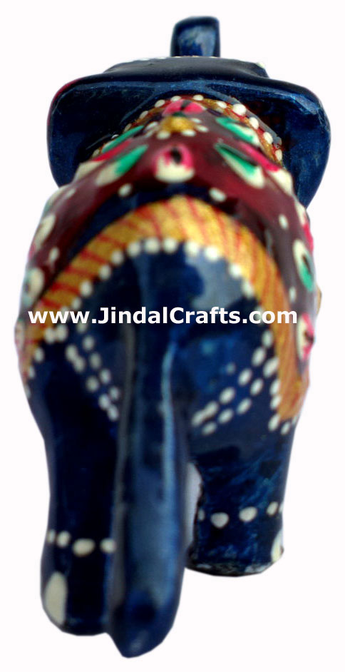 Colourful Elephant Hand Painted Royal Decor Indian Art Craft Handicraft Figurine