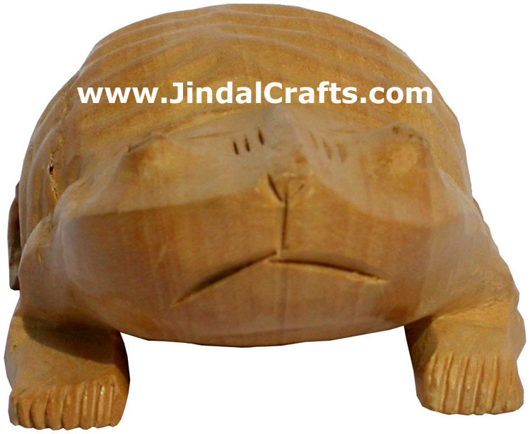 Kadam Wood Hand Carved Frog India Artifacts Arts