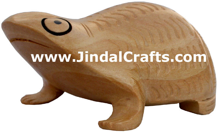 Turtle Animal Wood Carving Hand Carved Figurines India