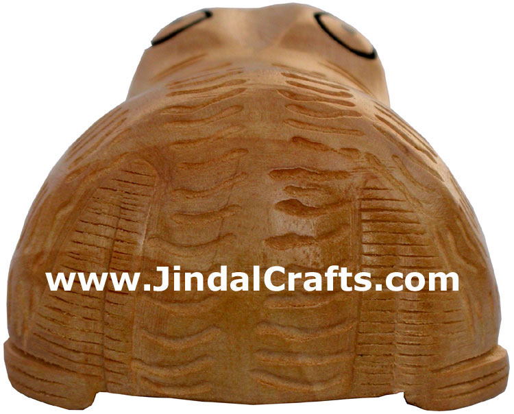 Turtle Animal Wood Carving Hand Carved Figurines India