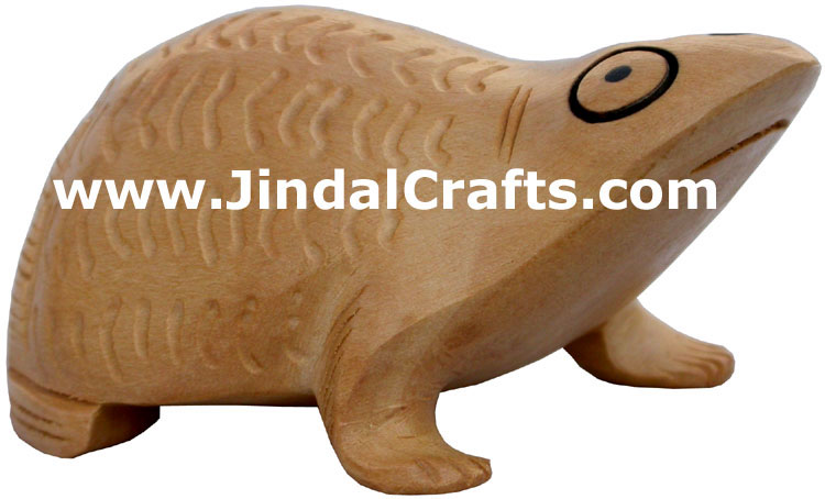 Turtle Animal Wood Carving Hand Carved Figurines India