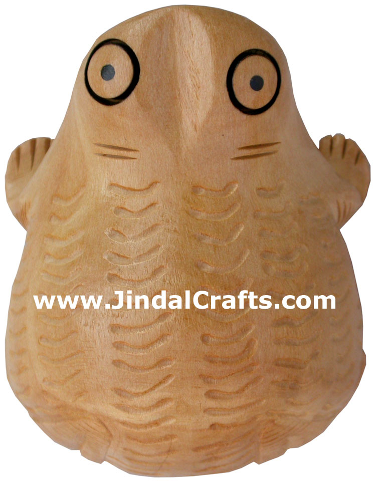 Turtle Animal Wood Carving Hand Carved Figurines India