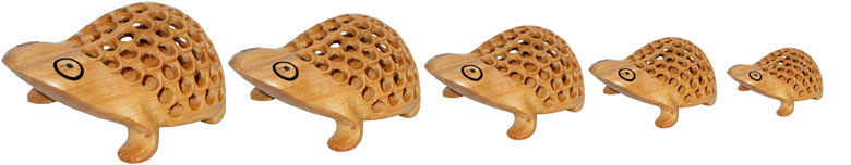 Turtle Animal Wood Carving Hand Carved Figurines India