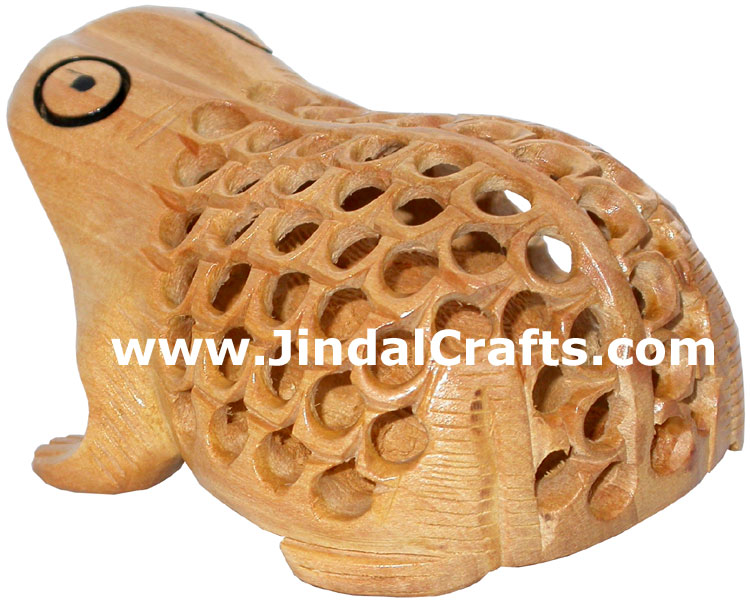 Turtle Animal Wood Carving Hand Carved Figurines India