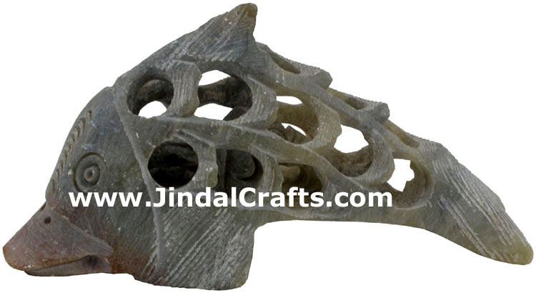 Fish - Hand Carved Soft Stone Animals Figures India Art