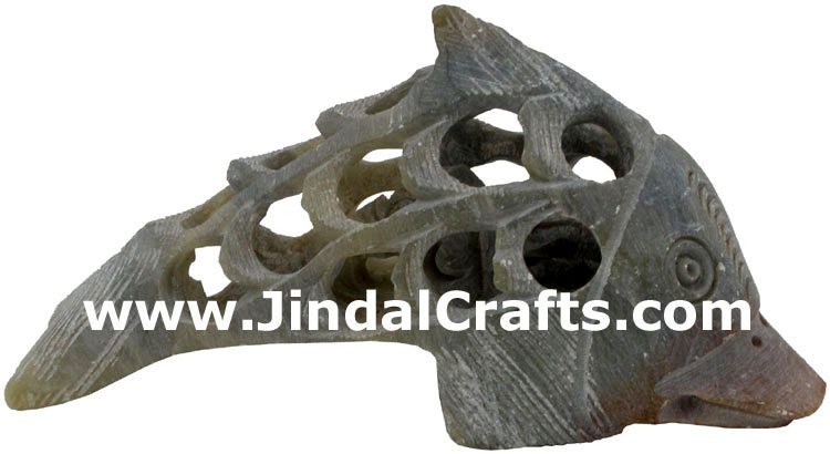 Fish - Hand Carved Soft Stone Animals Figures India Art