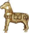 Handmade Brass Statue of Horse India Brassware Handicraft Art Craft Gold Finish