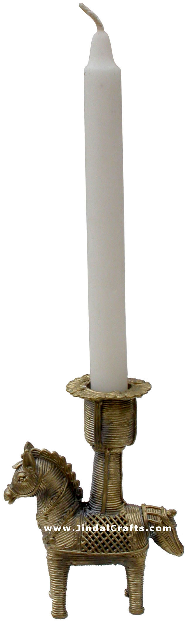 Dhokra Horse Candle Stand - Indian Tribal Art