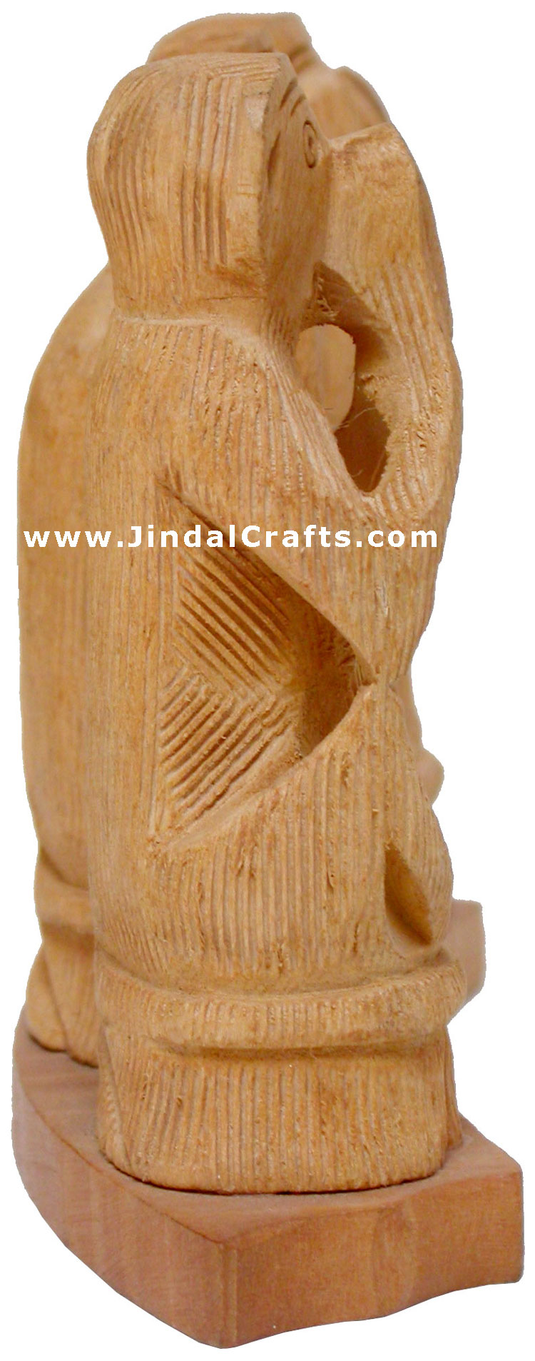 3 Wise Monkeys - Handcarved Wooden Figures India Arts