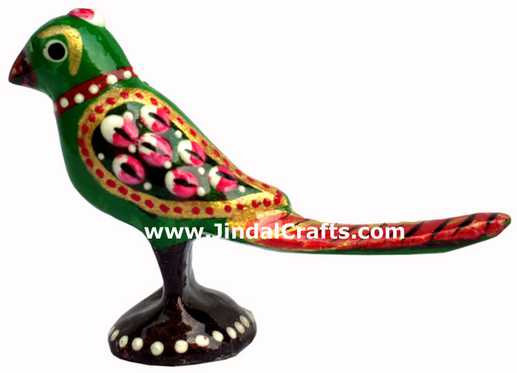 Colourful Parrot Figurine - Indian Art Craft Handicraft Figurine Hand Painted