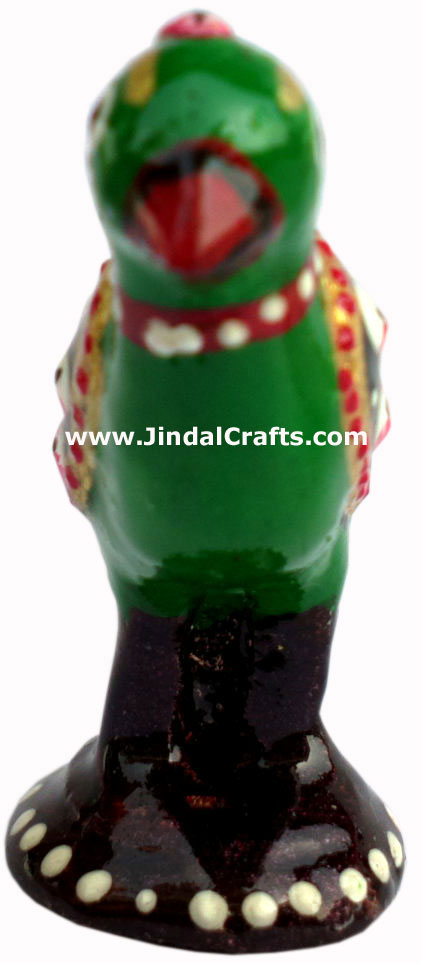Colourful Parrot Figurine - Indian Art Craft Handicraft Figurine Hand Painted