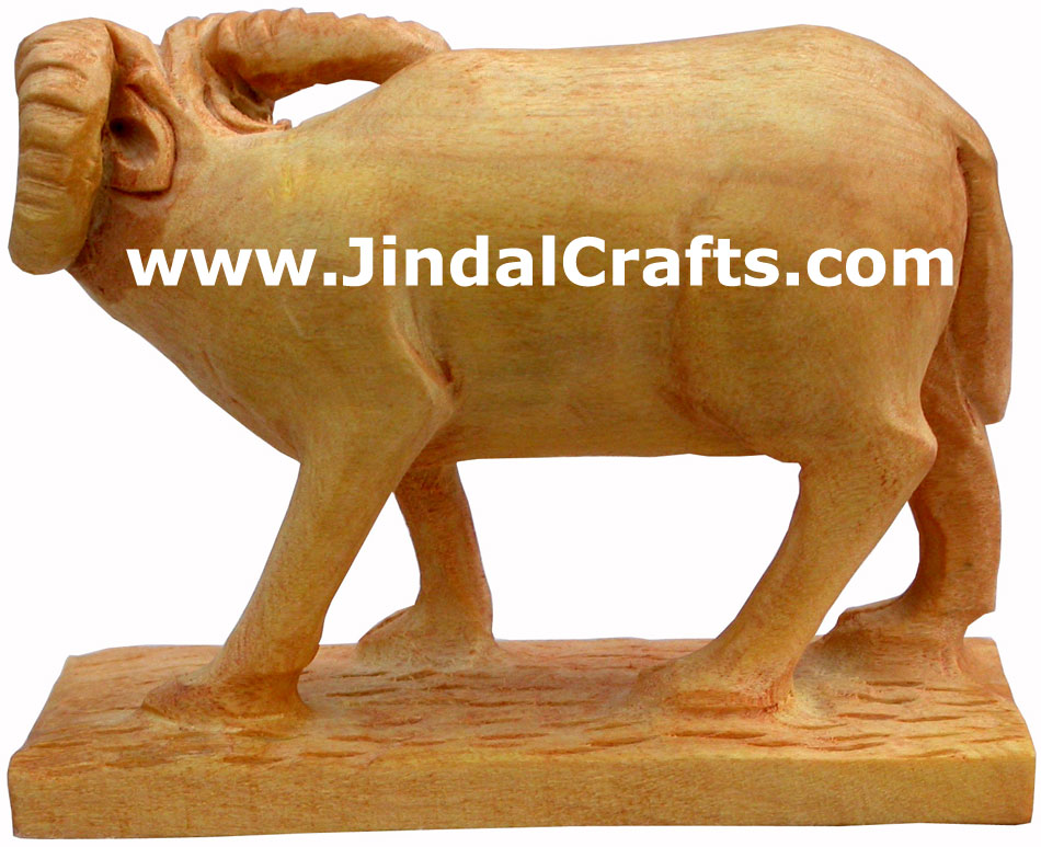 Wooden Sheep - Hand Carved Indian Art Craft Handicraft Figurine Home Decor