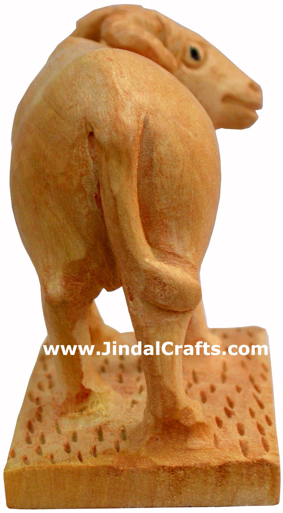Wooden Sheep - Hand Carved Indian Art Craft Handicraft Figurine Home Decor