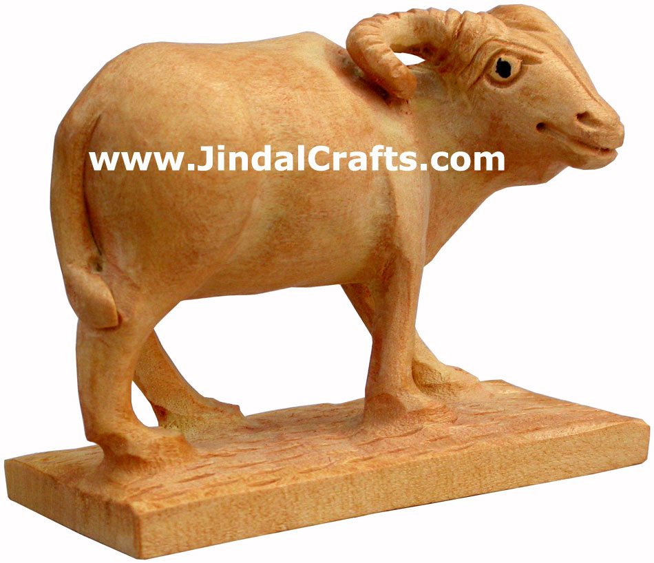 Wooden Sheep - Hand Carved Indian Art Craft Handicraft Figurine Home Decor