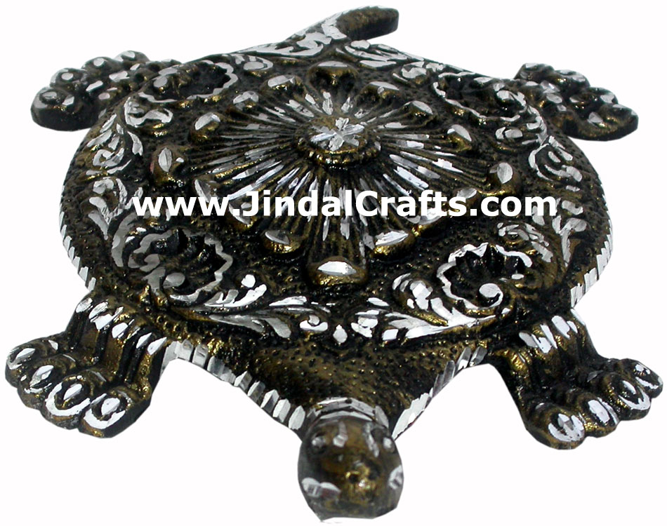 Turtle Figure - Hand Carved Indian Art Craft Handicraft Fung Shui Home Decor