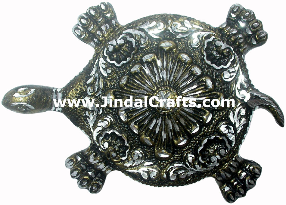Turtle Figure - Hand Carved Indian Art Craft Handicraft Fung Shui Home Decor