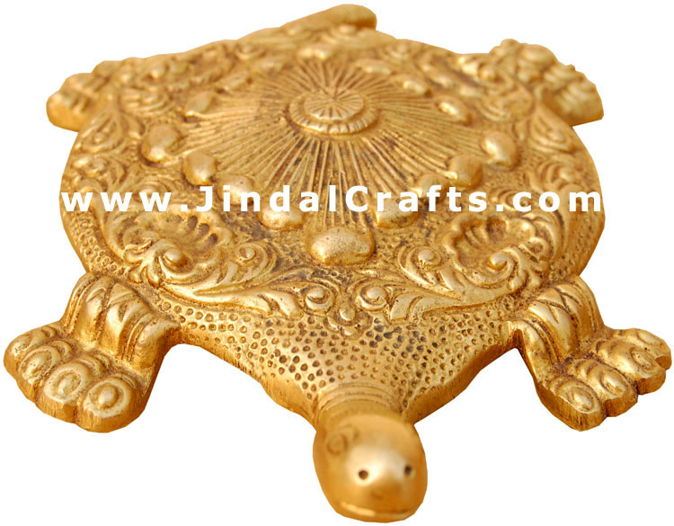 Turtle - Brass made Good Luck Wealth Arrifact India Art