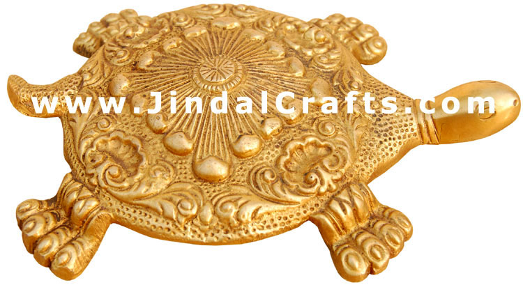 Turtle - Brass made Good Luck Wealth Arrifact India Art