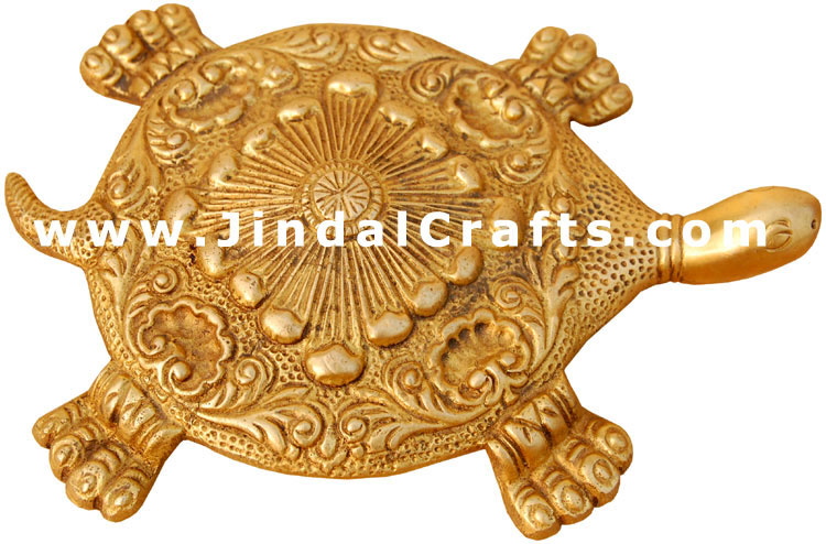 Turtle - Brass made Good Luck Wealth Arrifact India Art