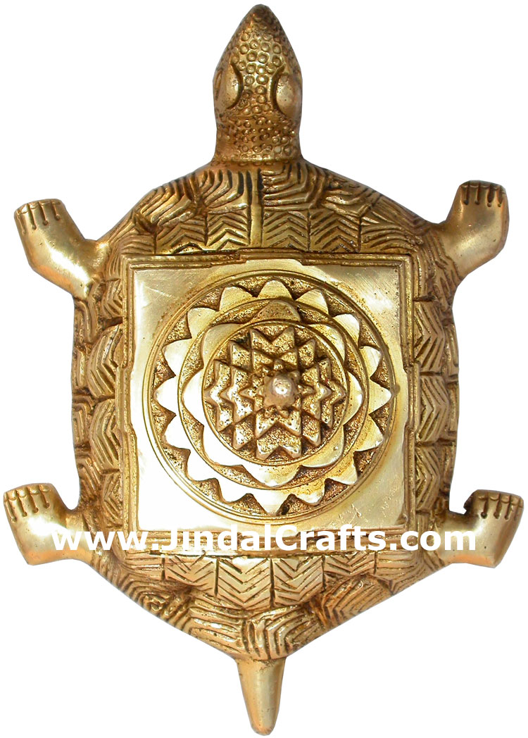 Sriyantra Turtle Vastu Feng Shui India Metal Handicraft