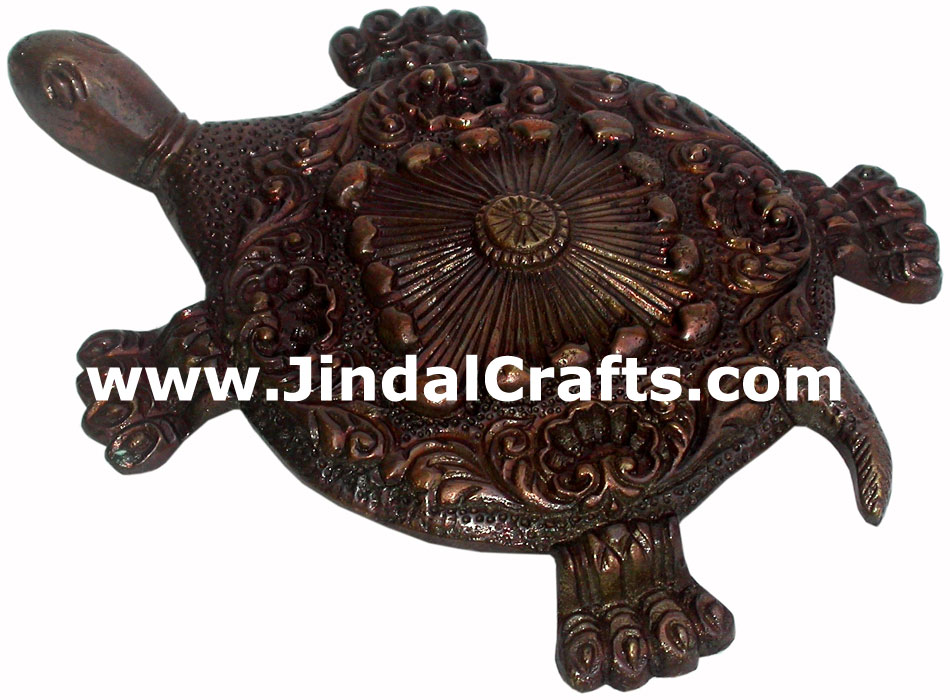 Turtle Figure - Hand Carved Indian Art Craft Handicraft Fung Shui Home Decor