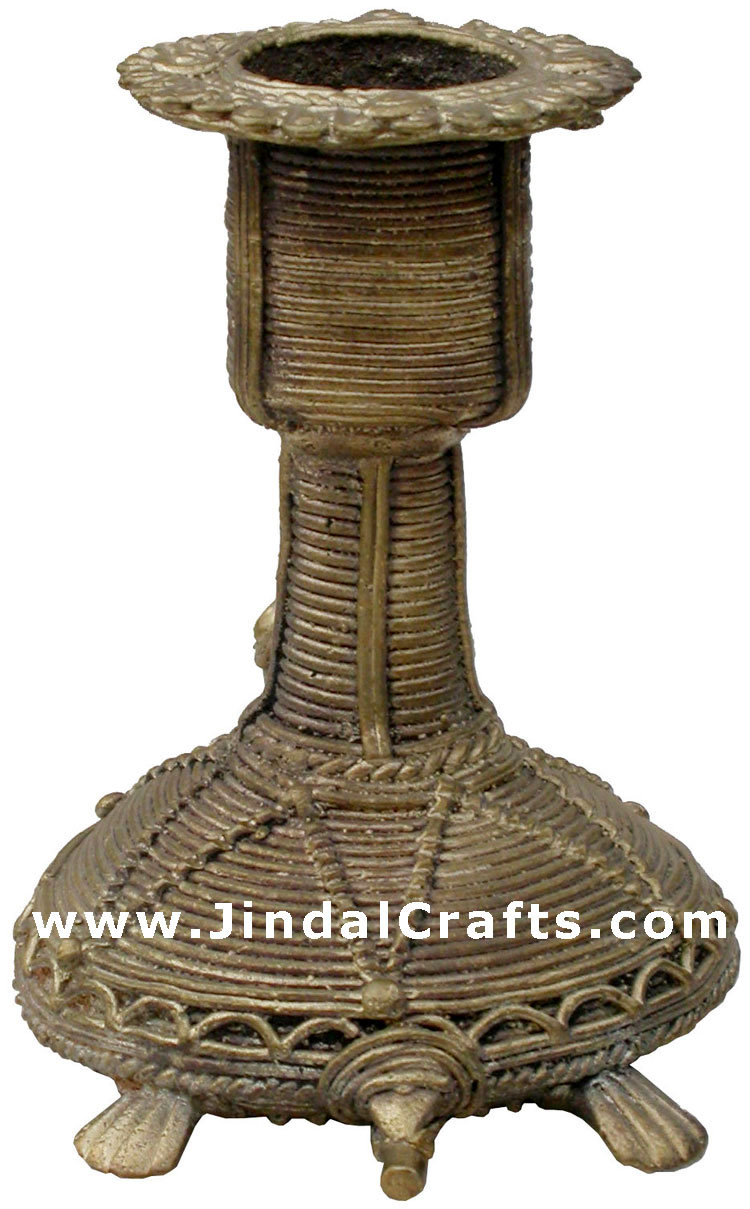 Dhokra Turtle Candle Stand - Indian Tribal Art