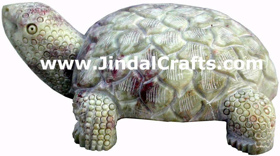 Turtle Figure - Hand Carved Indian Art Craft Handicraft Fung Shui Home Decor