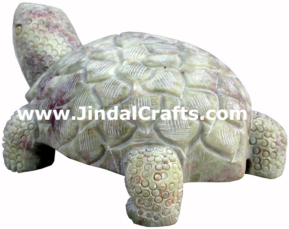 Turtle Figure - Hand Carved Indian Art Craft Handicraft Fung Shui Home Decor