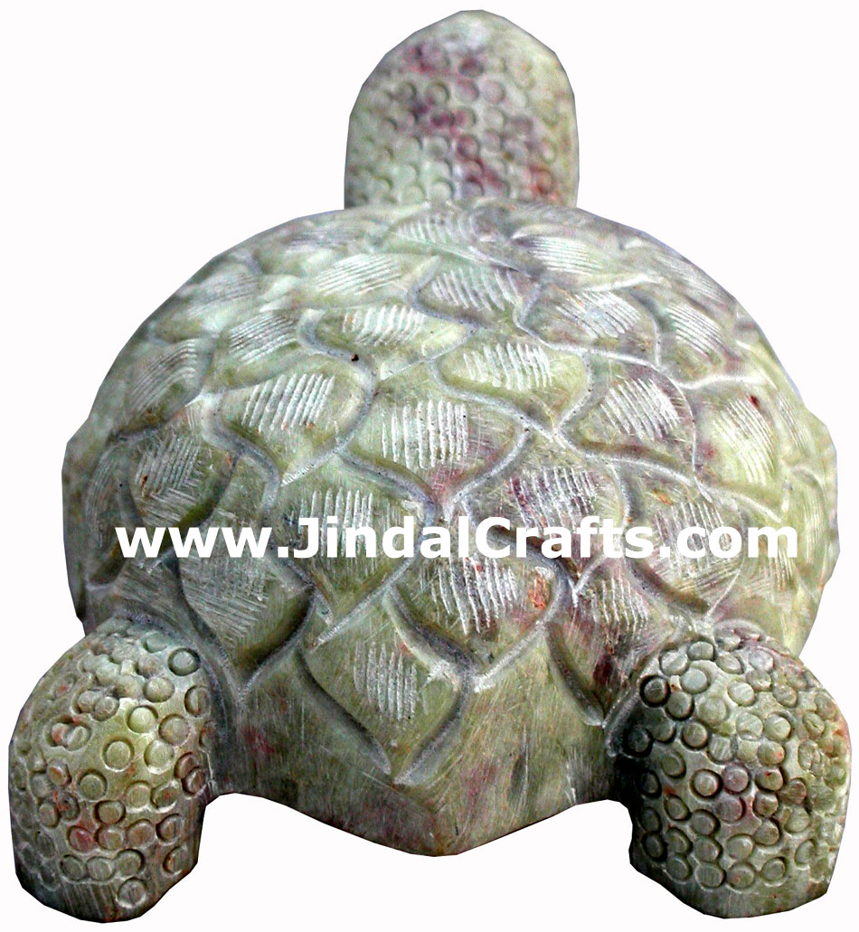 Turtle Figure - Hand Carved Indian Art Craft Handicraft Fung Shui Home Decor