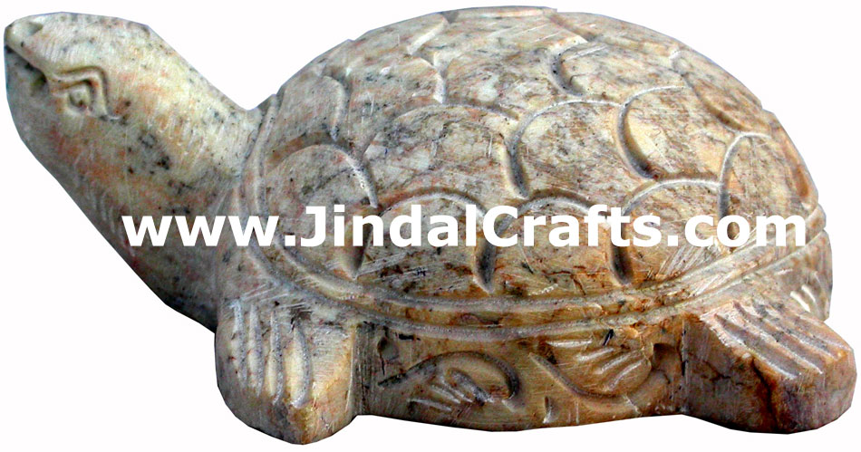 Turtle Figure - Hand Carved Indian Art Craft Handicraft Fung Shui Home Decor