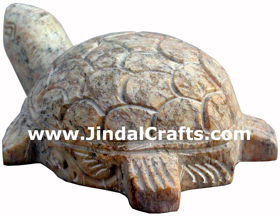 Turtle Figure - Hand Carved Indian Art Craft Handicraft Fung Shui Home Decor