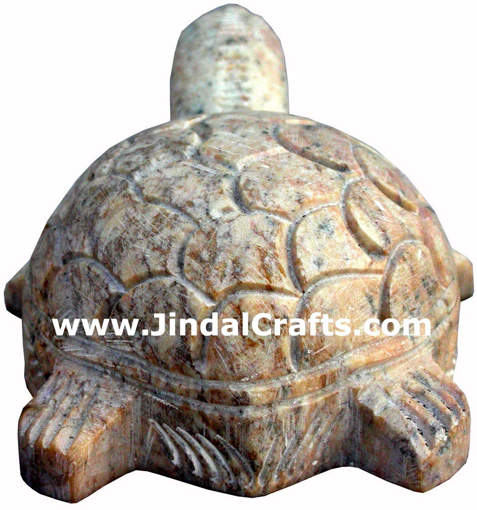 Turtle Figure - Hand Carved Indian Art Craft Handicraft Fung Shui Home Decor