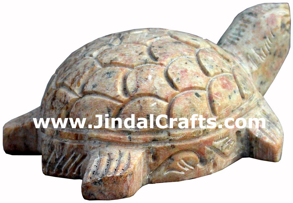 Turtle Figure - Hand Carved Indian Art Craft Handicraft Fung Shui Home Decor