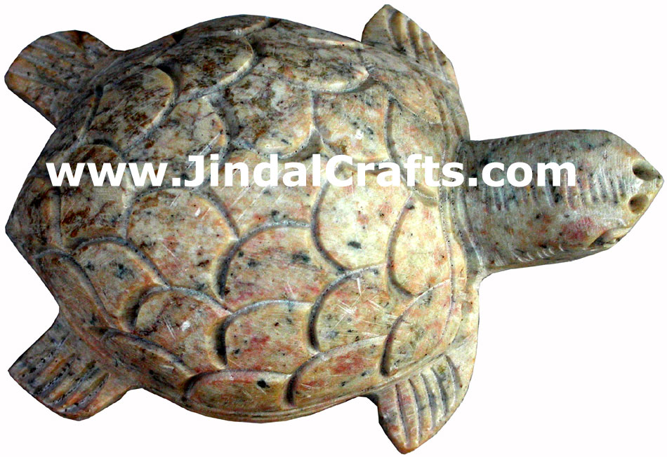 Turtle Figure - Hand Carved Indian Art Craft Handicraft Fung Shui Home Decor