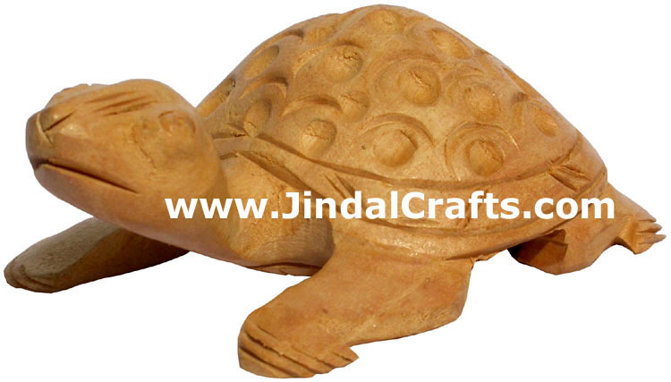 Kadam Wood Hand Carved Turtle India Artifacts Arts