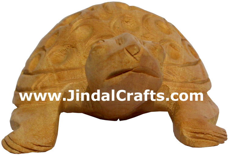 Kadam Wood Hand Carved Turtle India Artifacts Arts