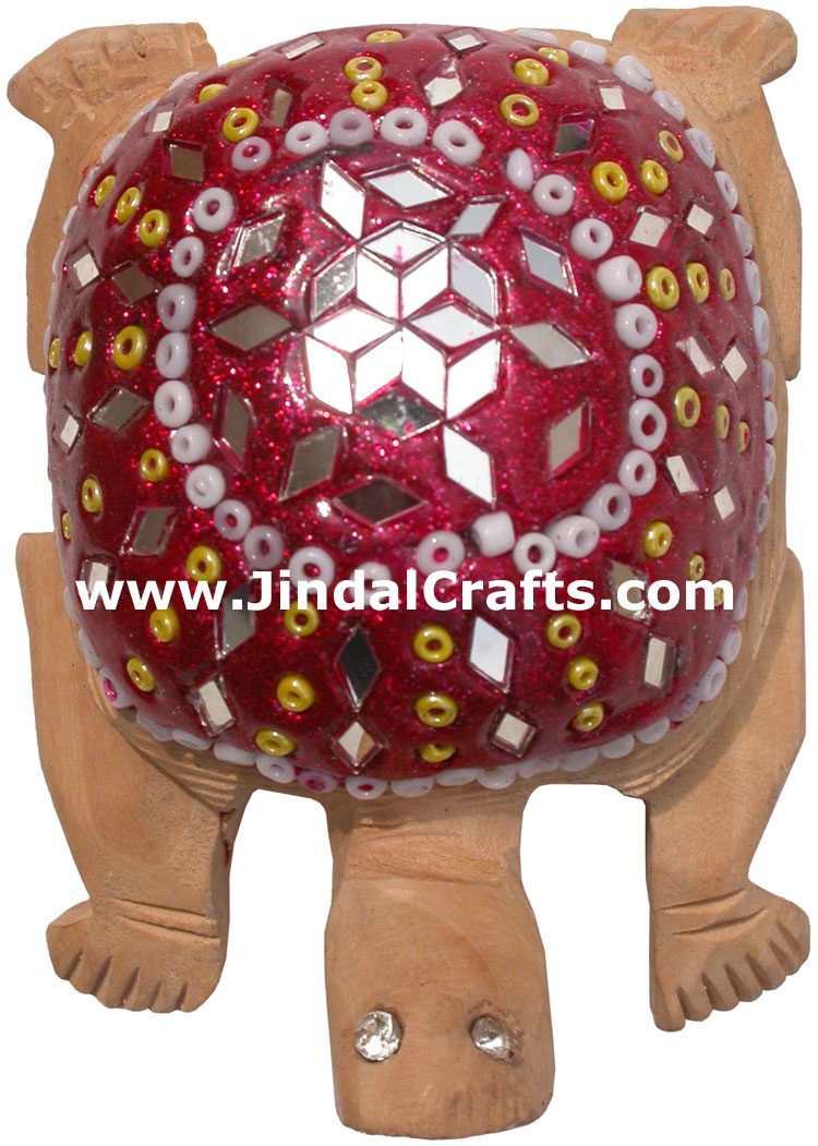 Set of Turtle - Hand Carved Wooden Lac Animals Figures