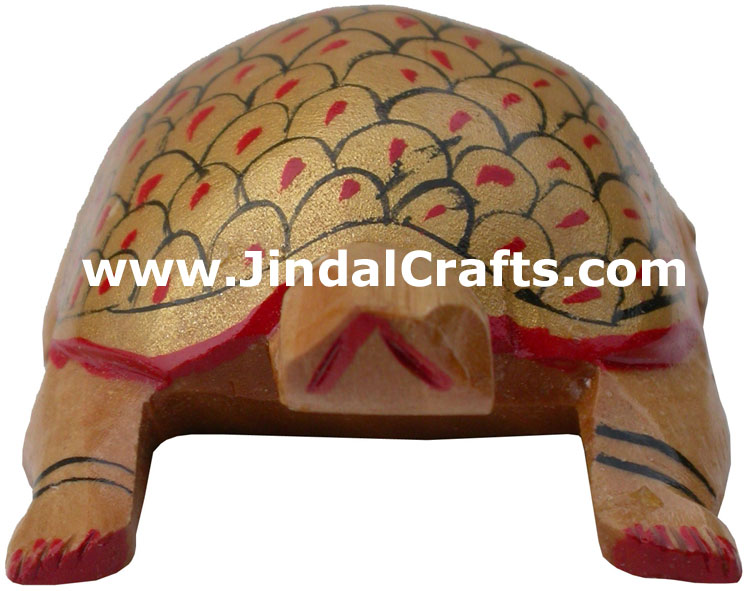 Set of Turtle - Hand Carved Painted Wooden Animals